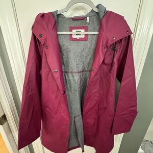 Laundry by Design Pink Trench Coat with Hood and Water-Resistant Finish